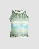 Polynesian Crop Knit Top